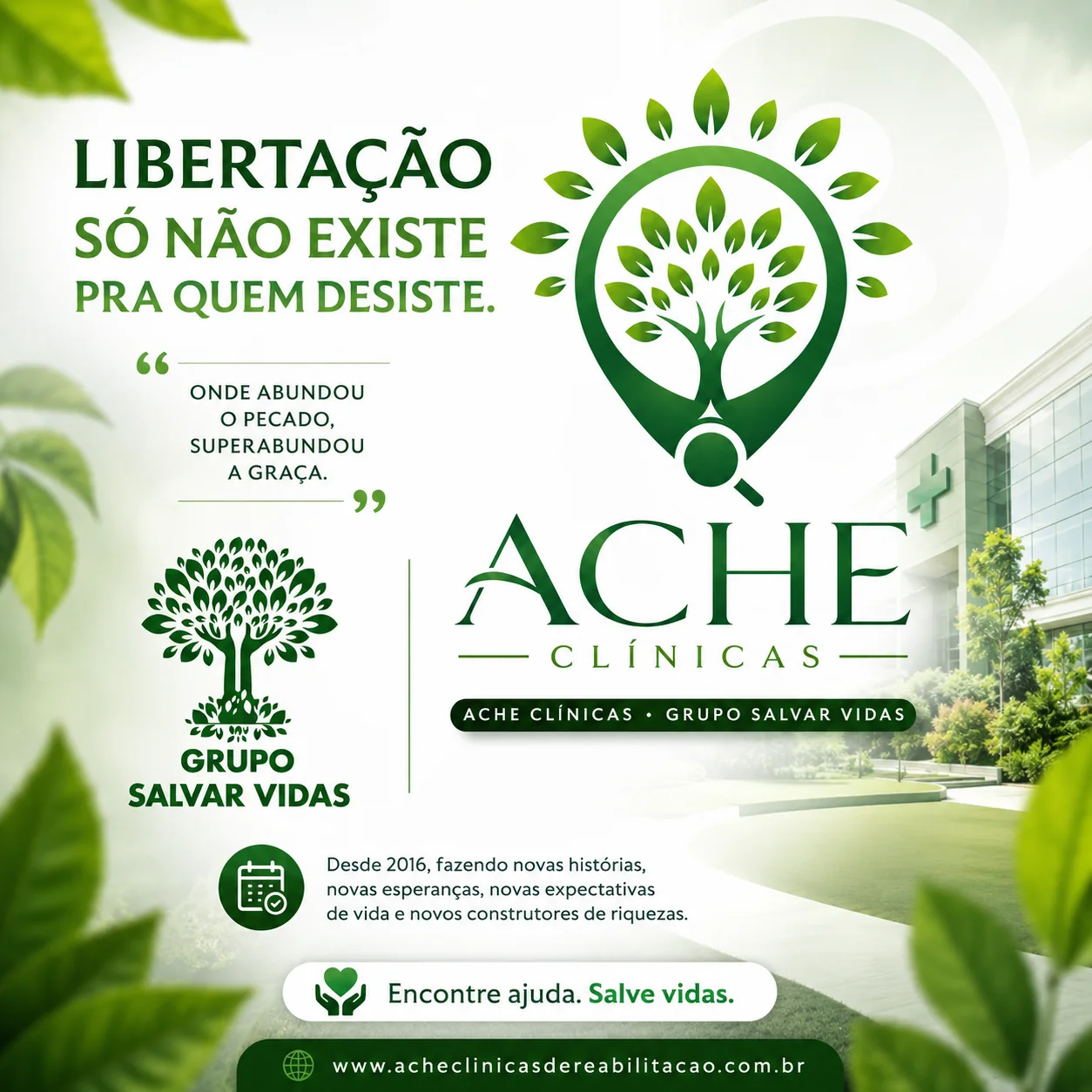 Ache Clínicas e Grupo Salvar Vidas - encontre ajuda e salve vidas