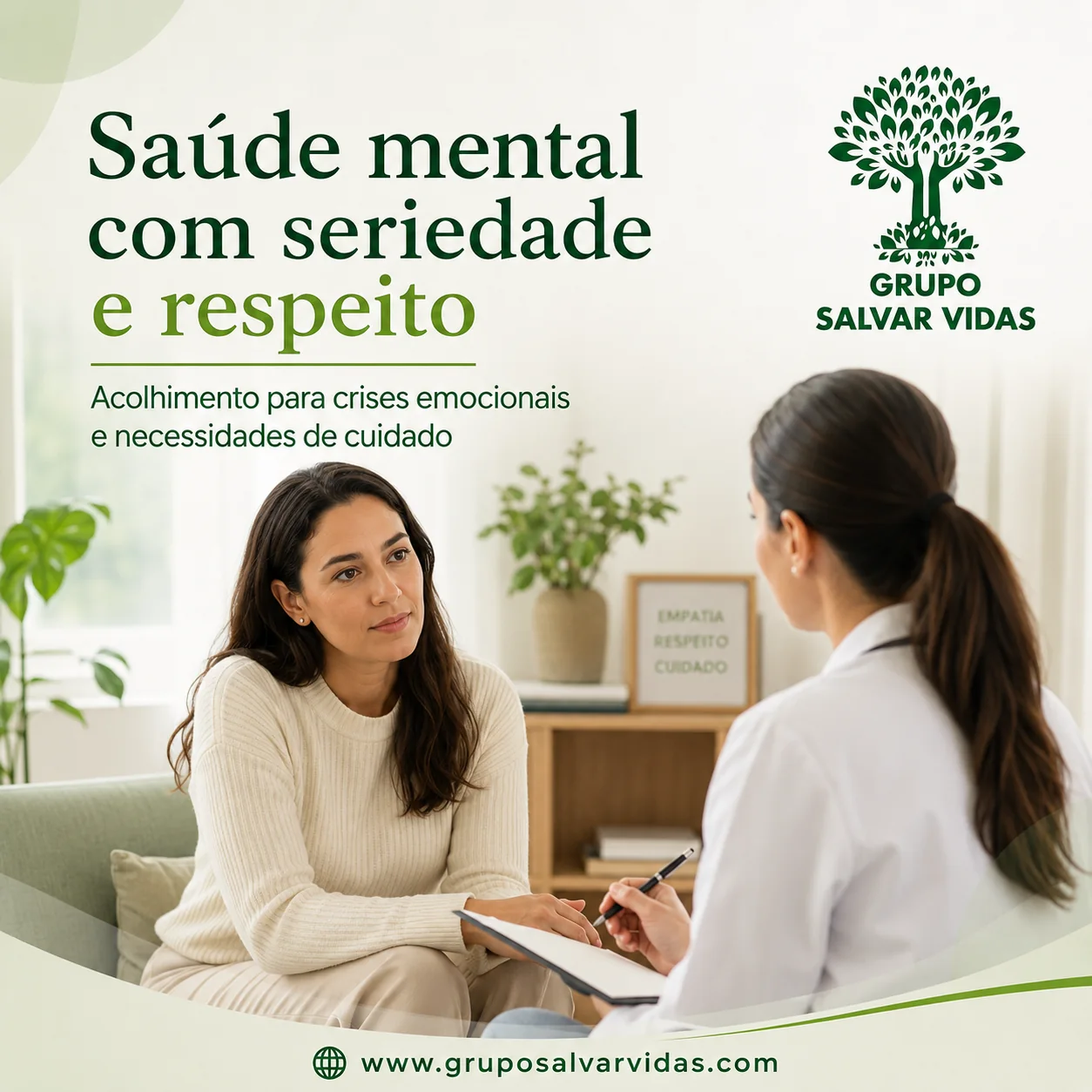 Saúde mental com seriedade e respeito